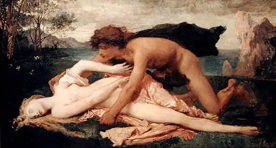 La Nymphe Hespérie pleurée par Esacus (1859), Copenhague, Ny Carlsberg Glyptotek.