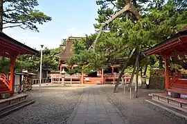 Sanctuaire de Hinomisaki dans une lumière sereine