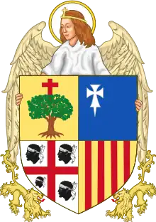 Premier témoignage historique du blason de l'Aragon. Imprimé à Saragosse en 1499 par Pablo Hurus.