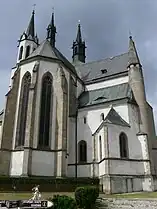 Le chevet de l'abbatiale.