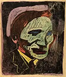 Holcha Krake, par William H. Johnson, gravure sur papier colorée à la main