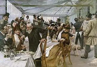 Un Déjeuner chez Ledoyen, le jour du vernissage, 1886, musée des Beaux-Arts de Göteborg.