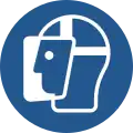 M013 – Protection obligatoire du visage (visière de protection)