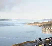 Panorama du fjord d'Igaliku, depuis le centre-bourg de Qaqortoq.