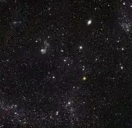 Gros plan sur une région du Grand Nuage de Magellan.