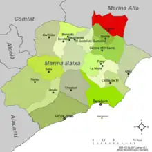 dans la comarque de la Marina Baixa.