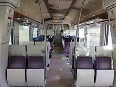 Intérieur d'une rame.