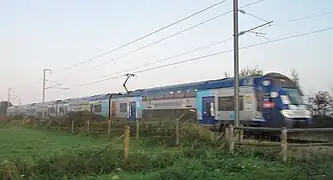 Passage à Rocquemont le 13 novembre 2011 d'un Intercités Le Havre-Rouen-Paris détourné.