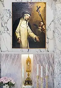 Autel de sainte Catherine de Sienne, avec le reliquaire