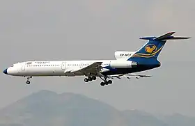 EP-MCF, le Tupolev Tu-154 impliqué dans l'accident, ici en avril 2006.