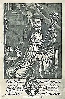 Portrait armorié d'Isabelle de Grobbendonck (1696)