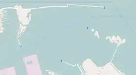 Carte de Brindisi, l'archipel se situe entre le port extérieur et la mer Adriatique