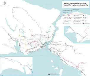 Réseau de transport public avec des projets futurs