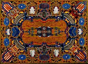 Dessus de table en pierre en commesso fiorentino, XVIIe siècle.