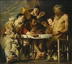Satyre et paysans vers 1620, 171 x 194 cm, Gemäldegalerie Alte Meister (Cassel)
