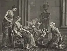 Gravure de reproduction de Jacques Firmin Beauvarlet (1778).