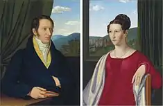 (en) The Heidelberg Chemist Leopold Gmelin and his wife (1820).