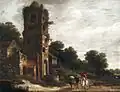 Travelers among ruins, Musée du Palais du Roi Jean III, Varsovie.