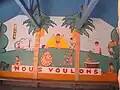 Décor sous préau "Nous voulons"