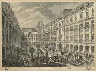 Jardin décorant la cour intérieure des Magasins réunis - République