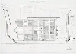 Plan du château et de ses jardins en 1585.