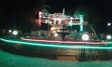 Jardin public de nuit.