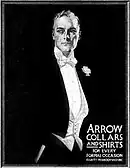 De haut en bas, des représentations de la personnification Gibson Girl et du modèle Arrow Collar Man (en) servant à concevoir les jumeaux Lutece.