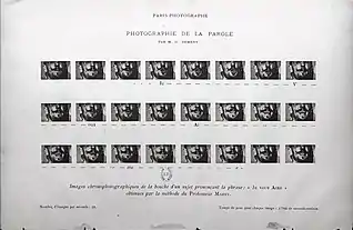 Chronophotographies correspondantes (extraits).