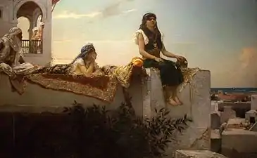 Jean-Joseph Benjamin-Constant, Le Soir sur les terrasses (Maroc) (1879)