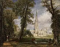 La Cathédrale de Salisbury vue du terrain de l'évêque, 1826. Frick Collection, New York.