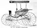 Gravure sur bois de basket phaeton, vers 1870.