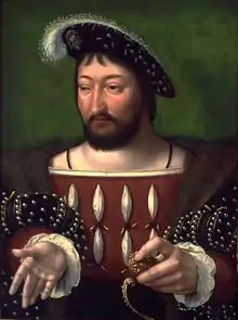 Portrait peint de François Ier réalisé par Joos van Cleve au XVIe siècle.