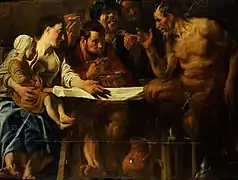Jacob Jordaens, Le Satyre et les paysans (vers 1620)