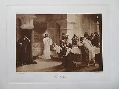 La Cène, héliogravue de Braun & Cie d'après le tableau de Joseph Aubert.