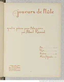 page de titre de la partition