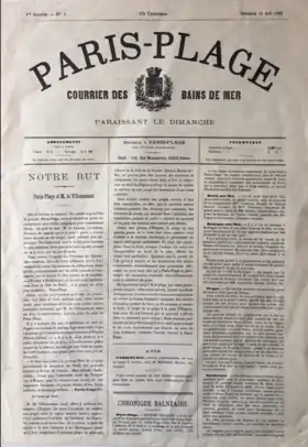 Image illustrative de l’article Paris-Plage (journal)