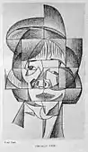 Juan Gris, 1912, Portrait, crayon et fusain sur papier, 36 x 26,5 cm, collection privée