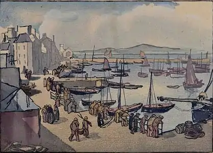 Le Port de commerce de Douarnenez (1924), 23 × 31 cm, Paris, BnF.
