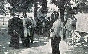 Jury en délibération lors du tournoi d'épée.