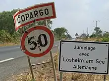 Plaque indiquant le lieu