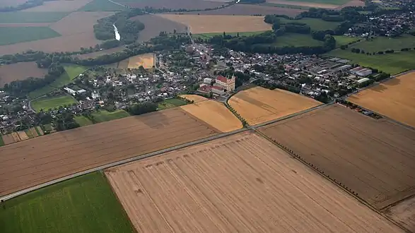 Dub nad Moravou : vue aérienne.