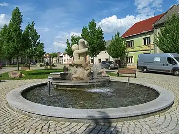 Fontaine sur la place Palacký.