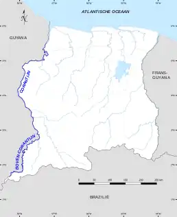 Map of the Upper-Corentyne River