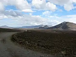 Vue de la Kaldidalur empruntée par la route F550.