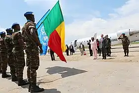 Parade militaire de la MONUSCO sur l'aéroport de Kalemie