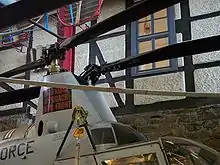 Gros plan du rotor engrenant du Kaman H-43