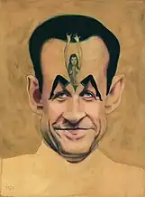Caricature de Nicolas Sarkozy et Carla Bruni (2008)