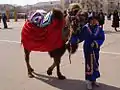 Garçon kazakh en costume national lors de la célébration de Nauryz à Baïkonour