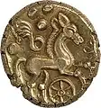 Celtes, Grande-Bretagne, Statère, Or, Ier siècle apr. J.-C., cheval stylisé