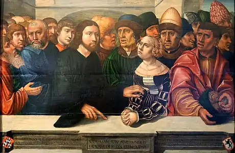 Jésus et la femme adultère, 1530.